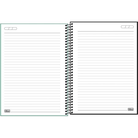 Foto ilustrativa Caderno Espiral Capa Plástica Universitário 10 Matérias Neon Turquesa 160 Folhas