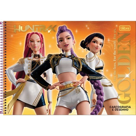 Foto ilustrativa Caderno Espiral Cartografia Guerreiras do KPop 80 Folhas