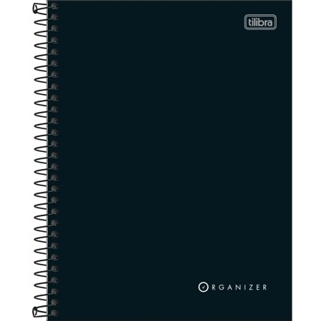 Foto ilustrativa Caderno Executivo Espiral Capa Dura Colegial Organizer 80 Folhas