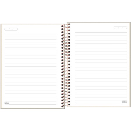 Foto ilustrativa Caderno Executivo Espiral Capa Dura Colegial Vanilla 80 Folhas