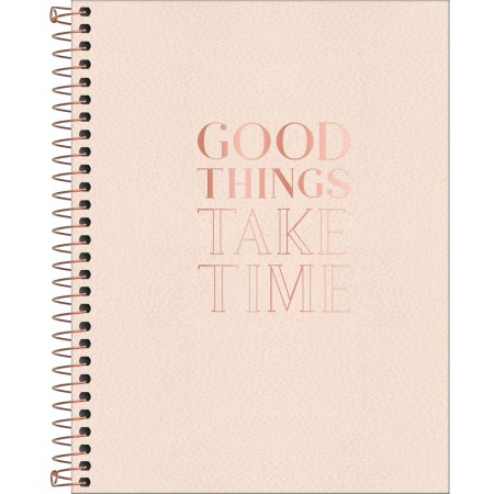 Foto ilustrativa Caderno Executivo Espiral Capa Dura Colegial Vanilla 80 Folhas