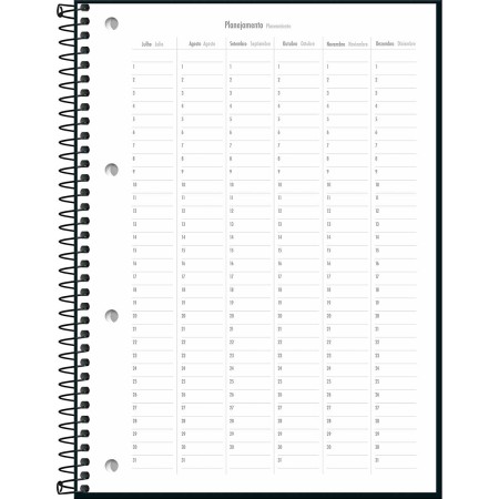 Foto ilustrativa Caderno Executivo Espiral Capa Dura Universitário Organizer 80 Folhas
