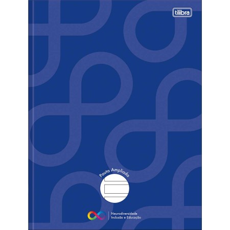 Foto ilustrativa Caderno Pauta Ampliada Brochura Capa Dura Tilibra Neuro 48 Folhas