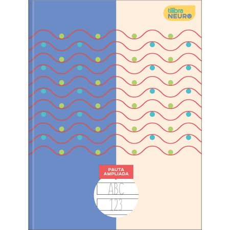 Foto ilustrativa Caderno Pauta Ampliada Brochura Capa Dura Tilibra Neuro 48 Folhas