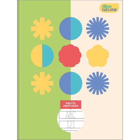 Foto ilustrativa Caderno Pauta Ampliada Brochura Capa Dura Tilibra Neuro 48 Folhas