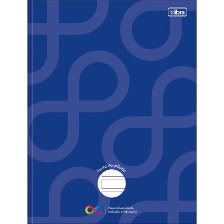 Foto ilustrativa Caderno Pauta Ampliada Brochura Capa Dura Tilibra Neuro 80 Folhas