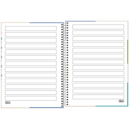 Foto ilustrativa Caderno Pauta Ampliada Universitário Capa Dura Tilibra Neuro 80 Folhas