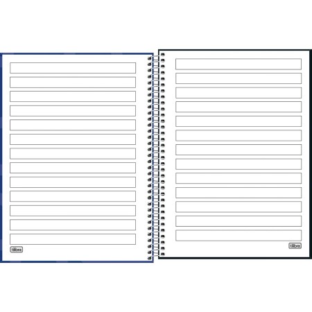 Foto ilustrativa Caderno Pauta Ampliada Universitário Capa Dura Tilibra Neuro 80 Folhas