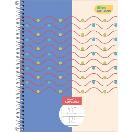 Foto ilustrativa Caderno Pauta Ampliada Universitário Capa Dura Tilibra Neuro 80 Folhas