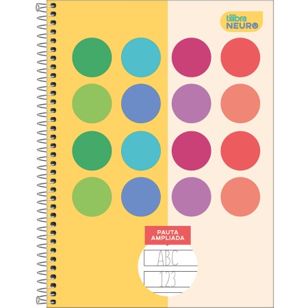 Foto ilustrativa Caderno Pauta Ampliada Universitário Capa Dura Tilibra Neuro 80 Folhas