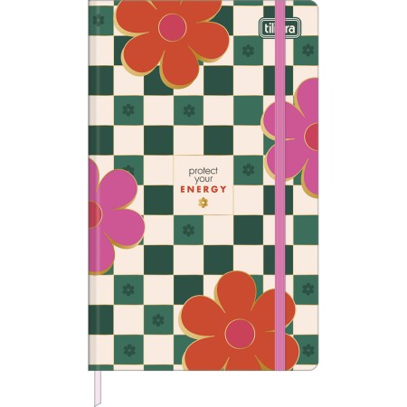 Foto ilustrativa Caderno Pontilhado Costurado Capa Dura Fitto G Check Pop 90 Gramas 80 Folhas