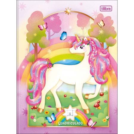 Foto ilustrativa Caderno Quadriculado 1x1 cm Brochura Capa Dura Blink 40 Folhas