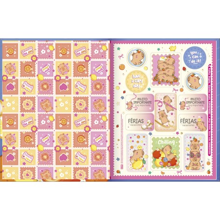 Foto ilustrativa Caderno Quadriculado 1x1 cm Brochura Capa Dura Capyclub 40 Folhas