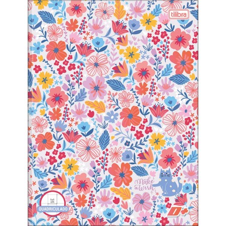 Foto ilustrativa Caderno Quadriculado 1x1 cm Brochura Capa Dura D+ 40 Folhas