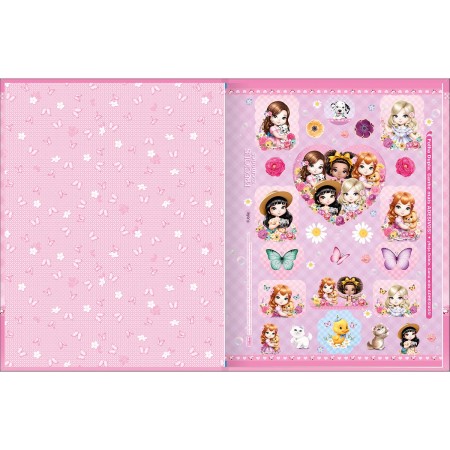 Foto ilustrativa Caderno Quadriculado 1x1 cm Brochura Capa Dura Jolie 40 Folhas