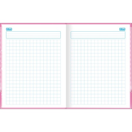 Foto ilustrativa Caderno Quadriculado 1x1 cm Brochura Capa Dura Jolie 40 Folhas