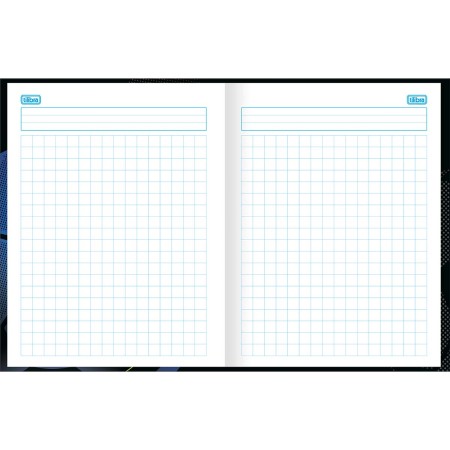 Foto ilustrativa Caderno Quadriculado 1x1 cm Brochura Capa Dura Score 40 Folhas