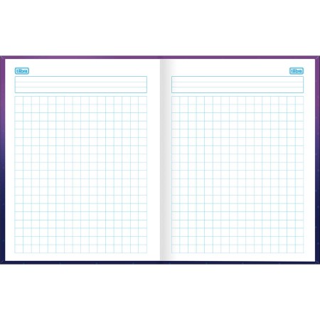 Foto ilustrativa Caderno Quadriculado 1x1 cm Brochura Capa Dura Spice Kids 40 Folhas