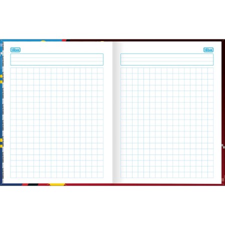 Foto ilustrativa Caderno Quadriculado 1x1 cm Brochura Capa Dura Universitário Sonic 40 Folhas
