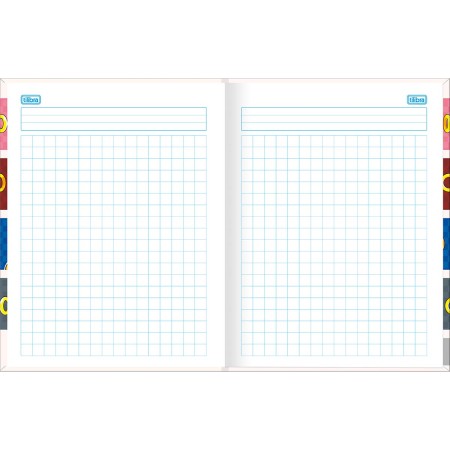 Foto ilustrativa Caderno Quadriculado 1x1 cm Brochura Capa Dura Universitário Sonic 40 Folhas