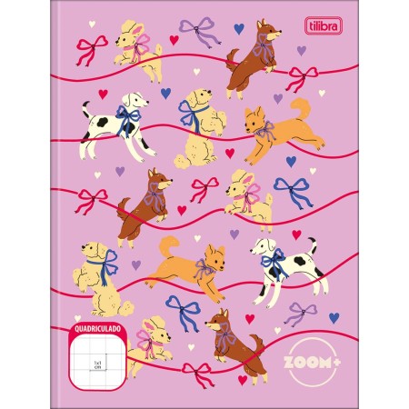 Foto ilustrativa Caderno Quadriculado 1x1 cm Brochura Capa Dura Zoom+ 40 Folhas