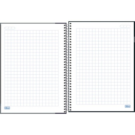 Foto ilustrativa Caderno Quadriculado 1x1 cm Espiral Capa Dura Universitário D+ 96 Folhas