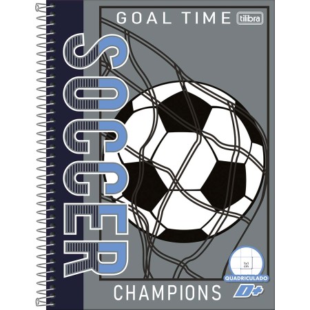 Foto ilustrativa Caderno Quadriculado 1x1 cm Espiral Capa Dura Universitário D+ 96 Folhas