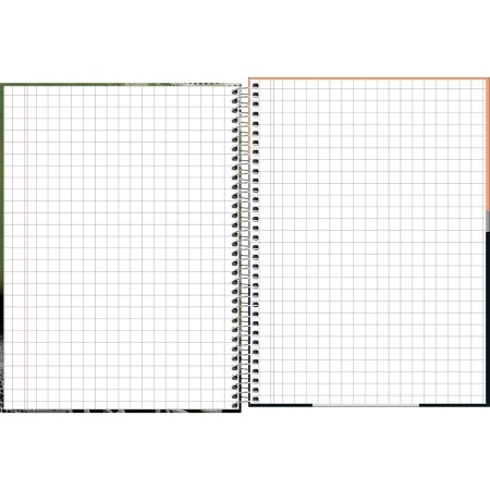 Foto ilustrativa Caderno Quadriculado 1x1 cm Espiral Capa Dura Universitário Zoom+ 96 Folhas