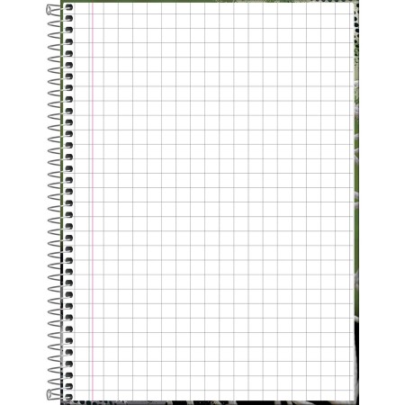 Foto ilustrativa Caderno Quadriculado 1x1 cm Espiral Capa Dura Universitário Zoom+ 96 Folhas