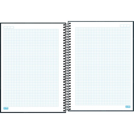 Foto ilustrativa Caderno Quadriculado 5x5 mm Espiral Capa Dura Universitário Zip 96 Folhas