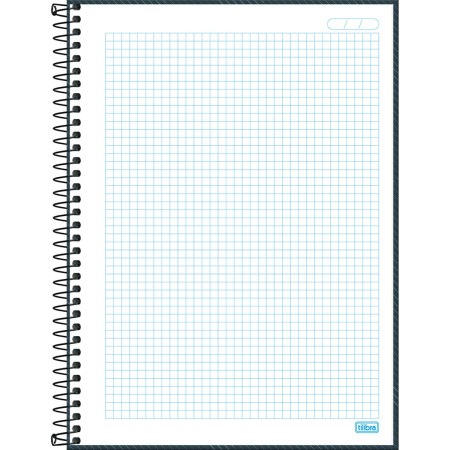 Foto ilustrativa Caderno Quadriculado 5x5 mm Espiral Capa Dura Universitário Zip 96 Folhas
