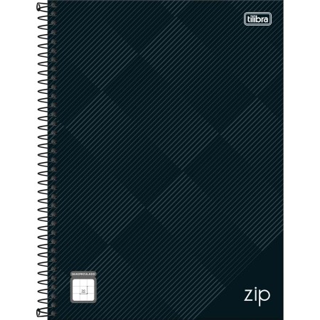 Foto ilustrativa Caderno Quadriculado 5x5 mm Espiral Capa Dura Universitário Zip 96 Folhas