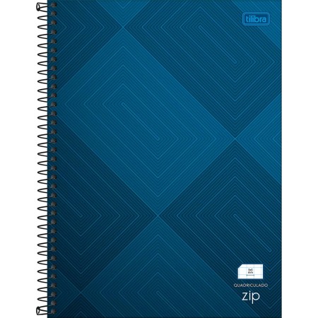 Foto ilustrativa Caderno Quadriculado 5x5 mm Espiral Capa Dura Universitário Zip 96 Folhas