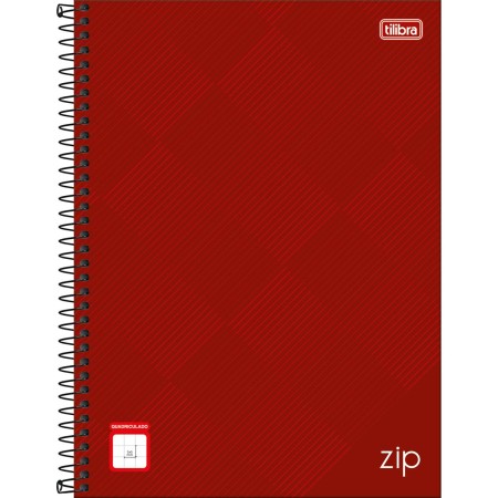 Foto ilustrativa Caderno Quadriculado 5x5 mm Espiral Capa Dura Universitário Zip 96 Folhas