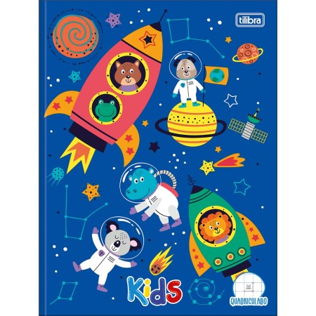 Foto ilustrativa Caderno Quadriculado 7x7 mm Brochura Capa Dura Kids 40 Folhas