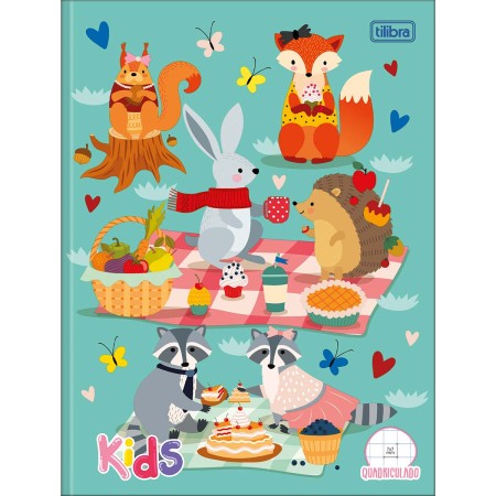 Foto ilustrativa Caderno Quadriculado 7x7 mm Brochura Capa Dura Kids 40 Folhas