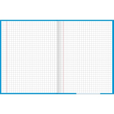 Foto ilustrativa Caderno Quadriculado 7x7 mm Brochura Capa Dura Zoom+ Azul 96 Folhas