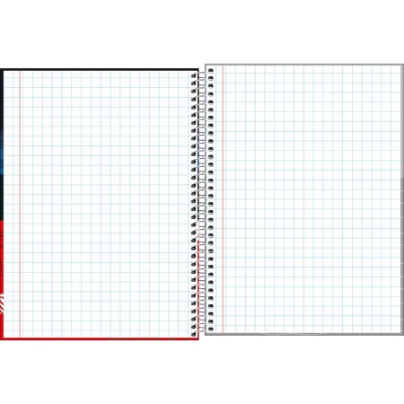 Foto ilustrativa Caderno Quadriculado 7x7 mm Espiral Capa Dura Universitário D+ 96 Folhas