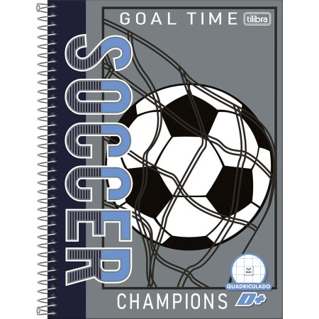 Foto ilustrativa Caderno Quadriculado 7x7 mm Espiral Capa Dura Universitário D+ 96 Folhas