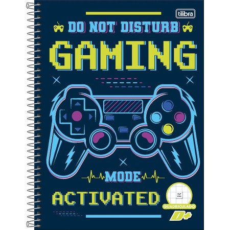 Foto ilustrativa Caderno Quadriculado 7x7 mm Espiral Capa Dura Universitário D+ 96 Folhas