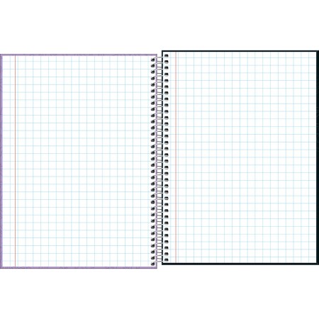 Foto ilustrativa Caderno Quadriculado 7x7 mm Espiral Capa Dura Universitário Lunix 80 Folhas