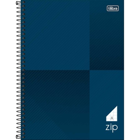 Foto ilustrativa Caderno Quadriculado 7x7 mm Espiral Capa Dura Universitário Zip 80 Folhas