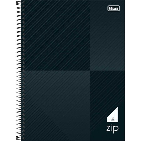 Foto ilustrativa Caderno Quadriculado 7x7 mm Espiral Capa Dura Universitário Zip 80 Folhas
