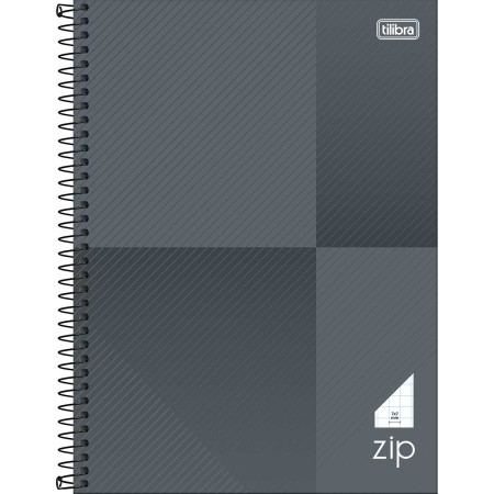 Foto ilustrativa Caderno Quadriculado 7x7 mm Espiral Capa Dura Universitário Zip 80 Folhas