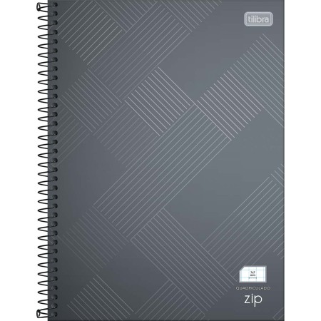 Foto ilustrativa Caderno Quadriculado 7x7 mm Espiral Capa Dura Universitário Zip 80 Folhas