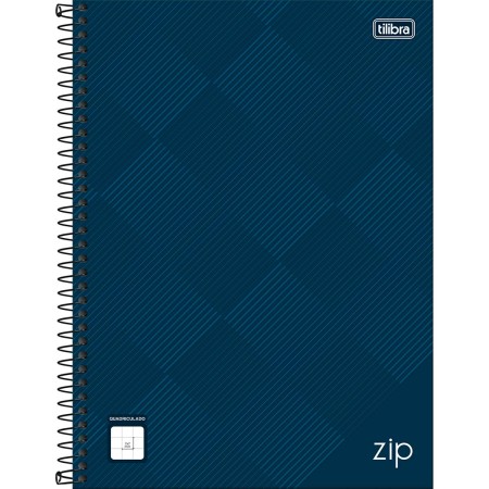 Foto ilustrativa Caderno Quadriculado 7x7 mm Espiral Capa Dura Universitário Zip 96 Folhas