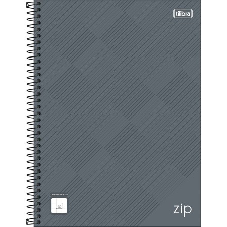 Foto ilustrativa Caderno Quadriculado 7x7 mm Espiral Capa Dura Universitário Zip 96 Folhas