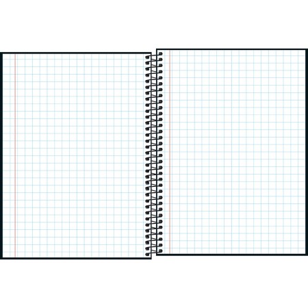 Foto ilustrativa Caderno Quadriculado 7x7 mm Espiral Capa Dura Universitário Zip Preto 48 Folhas