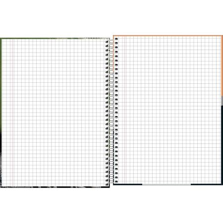 Foto ilustrativa Caderno Quadriculado 7x7 mm Espiral Capa Dura Universitário Zoom+ 96 Folhas