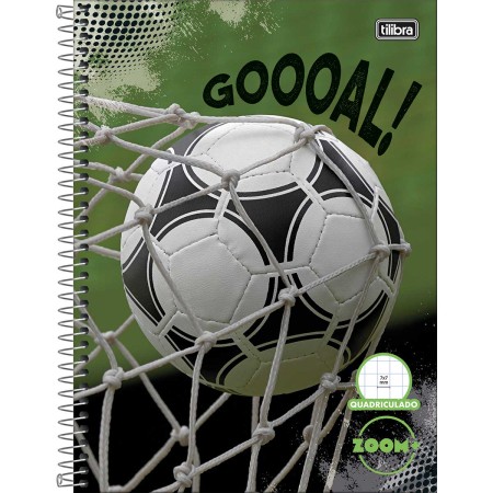 Foto ilustrativa Caderno Quadriculado 7x7 mm Espiral Capa Dura Universitário Zoom+ 96 Folhas